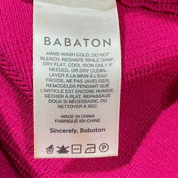 Aritzia Babaton Sculpt Knit Cropped Tank Top XS Pink Sleeveless Contour Fit - Picture 5 of 6